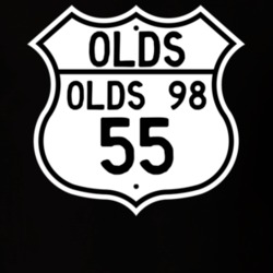 Highway Route Sign 1955 Oldsmobile Olds 98  T Shirt