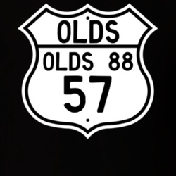Highway Route Sign 1957 Oldsmobile Olds 88  T Shirt