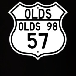 Highway Route Sign 1957 Oldsmobile Olds 98  T Shirt