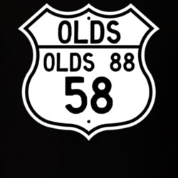Highway Route Sign 1958 Oldsmobile Olds 88  T Shirt