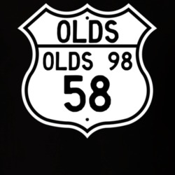 Highway Route Sign 1958 Oldsmobile Olds 98  T Shirt