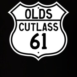Highway Route Sign 1961 Oldsmobile Cutlass  T Shirt