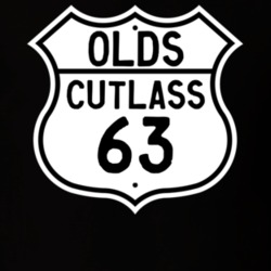 Highway Route Sign 1963 Oldsmobile Cutlass  T Shirt