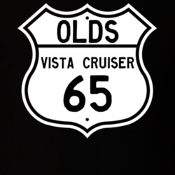 Highway Route Sign 1965 Oldsmobile Vista Cruiser  T Shirt