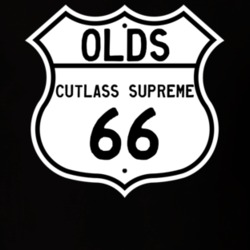 Highway Route Sign 1966 Oldsmobile Cutlass Supreme  T Shirt