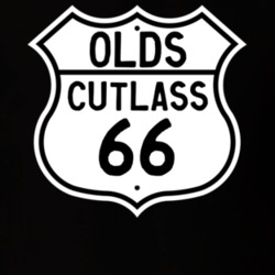 Highway Route Sign 1966 Oldsmobile Cutlass  T Shirt