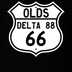 Highway Route Sign 1966 Oldsmobile Delta 88  T Shirt
