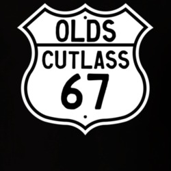 Highway Route Sign 1967 Oldsmobile Cutlass  T Shirt