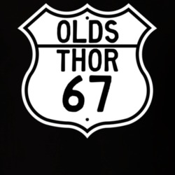 Highway Route Sign 1967 Oldsmobile Thor  T Shirt