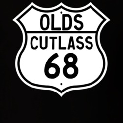 Highway Route Sign 1968 Oldsmobile Cutlass  T Shirt