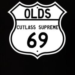 Highway Route Sign 1969 Oldsmobile Cutlass Supreme  T Shirt