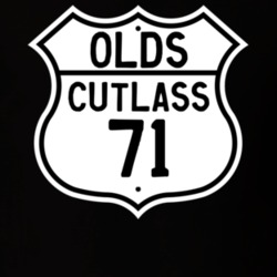 Highway Route Sign 1971 Oldsmobile Cutlass  T Shirt