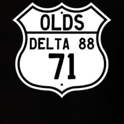 Highway Route Sign 1971 Oldsmobile Delta 88  T Shirt