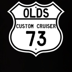 Highway Route Sign 1973 Oldsmobile Custom Cruiser  T Shirt