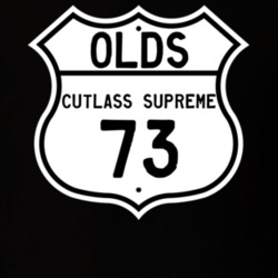 Highway Route Sign 1973 Oldsmobile Cutlass Supreme  T Shirt
