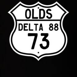 Highway Route Sign 1973 Oldsmobile Delta 88  T Shirt