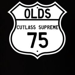 Highway Route Sign 1975 Oldsmobile Cutlass Supreme  T Shirt
