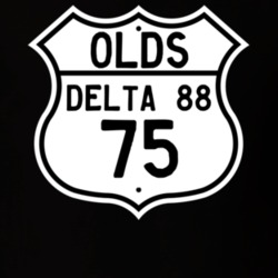 Highway Route Sign 1975 Oldsmobile Delta 88  T Shirt