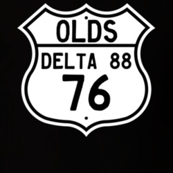 Highway Route Sign 1976 Oldsmobile Delta 88  T Shirt