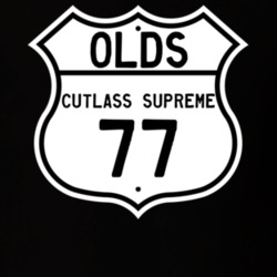 Highway Route Sign 1977 Oldsmobile Cutlass Supreme  T Shirt