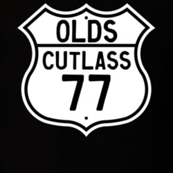 Highway Route Sign 1977 Oldsmobile Cutlass  T Shirt