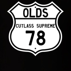 Highway Route Sign 1978 Oldsmobile Cutlass Supreme  T Shirt