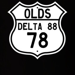 Highway Route Sign 1978 Oldsmobile Delta 88  T Shirt