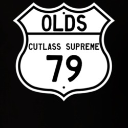 Highway Route Sign 1979 Oldsmobile Cutlass Supreme  T Shirt