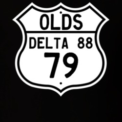 Highway Route Sign 1979 Oldsmobile Delta 88  T Shirt