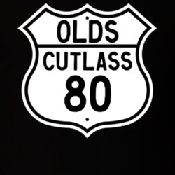 Highway Route Sign 1980 Oldsmobile Cutlass  T Shirt