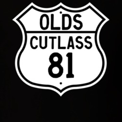 Highway Route Sign 1981 Oldsmobile Cutlass  T Shirt