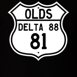 Highway Route Sign 1981 Oldsmobile Delta 88  T Shirt