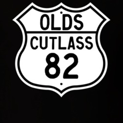 Highway Route Sign 1982 Oldsmobile Cutlass  T Shirt