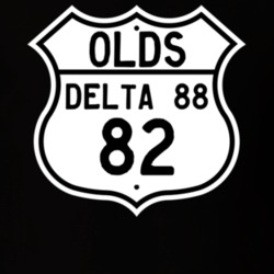 Highway Route Sign 1982 Oldsmobile Delta 88  T Shirt