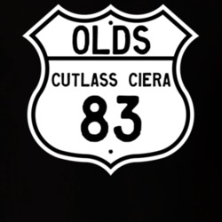 Highway Route Sign 1983 Oldsmobile Cutlass Ciera  T Shirt