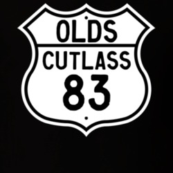 Highway Route Sign 1983 Oldsmobile Cutlass  T Shirt