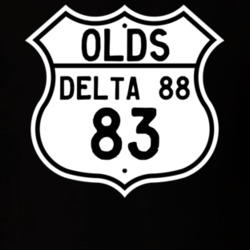 Highway Route Sign 1983 Oldsmobile Delta 88  T Shirt