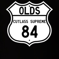 Highway Route Sign 1984 Oldsmobile Cutlass Supreme  T Shirt