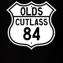 Highway Route Sign 1984 Oldsmobile Cutlass  T Shirt