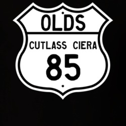 Highway Route Sign 1985 Oldsmobile Cutlass Ciera  T Shirt
