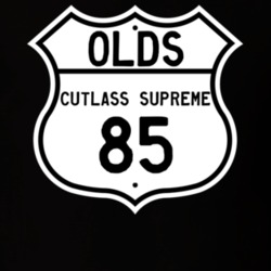 Highway Route Sign 1985 Oldsmobile Cutlass Supreme  T Shirt