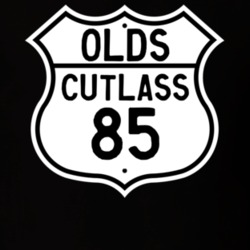 Highway Route Sign 1985 Oldsmobile Cutlass  T Shirt