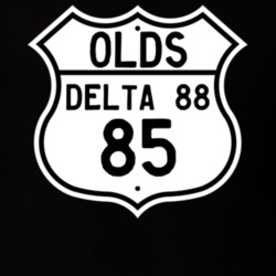 Highway Route Sign 1985 Oldsmobile Delta 88  T Shirt