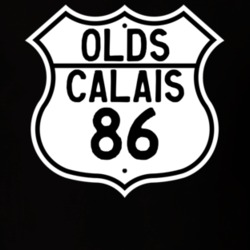 Highway Route Sign 1986 Oldsmobile Calais  T Shirt