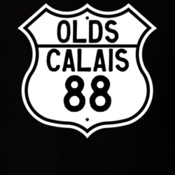 Highway Route Sign 1988 Oldsmobile Calais  T Shirt
