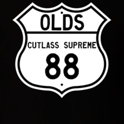 Highway Route Sign 1988 Oldsmobile Cutlass Supreme  T Shirt