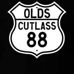 Highway Route Sign 1988 Oldsmobile Cutlass  T Shirt