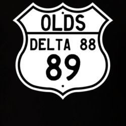Highway Route Sign 1989 Oldsmobile Delta 88  T Shirt