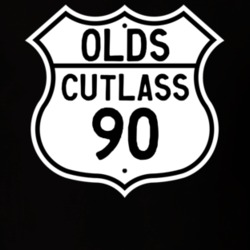 Highway Route Sign 1990 Oldsmobile Cutlass  T Shirt