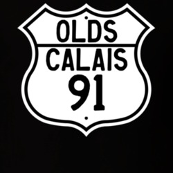 Highway Route Sign 1991 Oldsmobile Calais  T Shirt